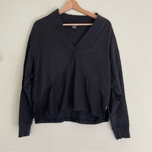 Eddie Bauer Long Sleeve Faded Black Contrast Shirt Lightweight Women’s Size XS